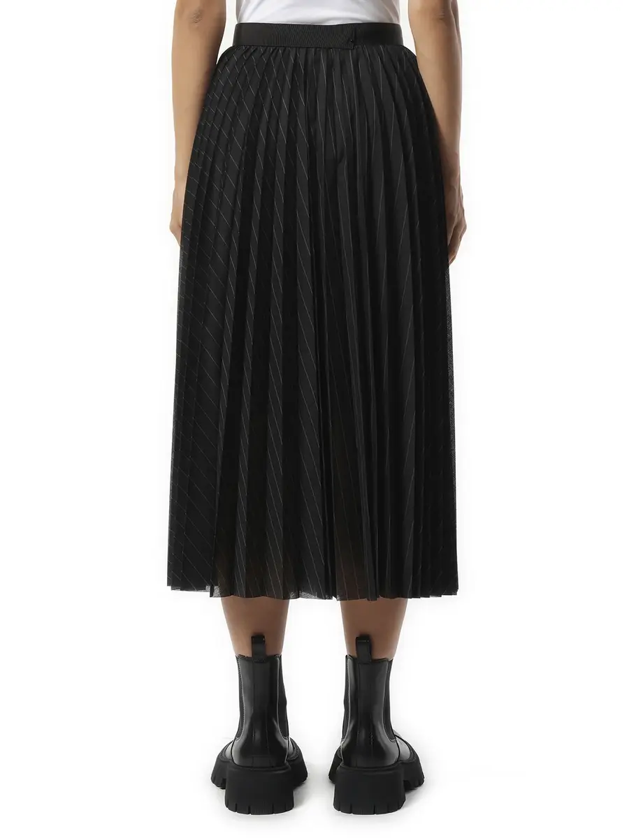 Sacai Spun Organza Skirt in Black Stripe | Thumbnail 6 Sacai Spun Organza Skirt in Black Stripe | Thumbnail 6