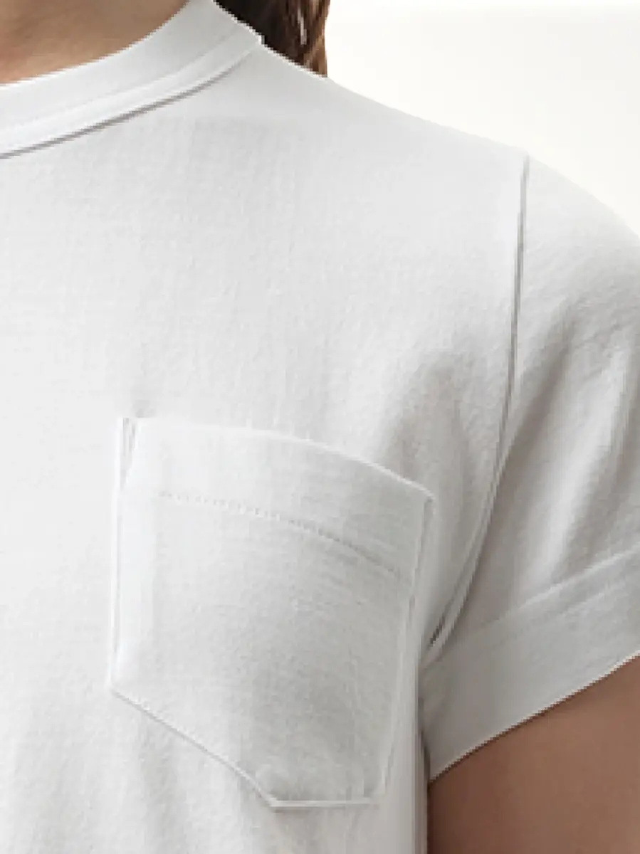 Sacai Cotton Poplin x Jersey T-shirt in White/off White | Thumbnail 2 Sacai Cotton Poplin x Jersey T-shirt in White/off White | Thumbnail 2