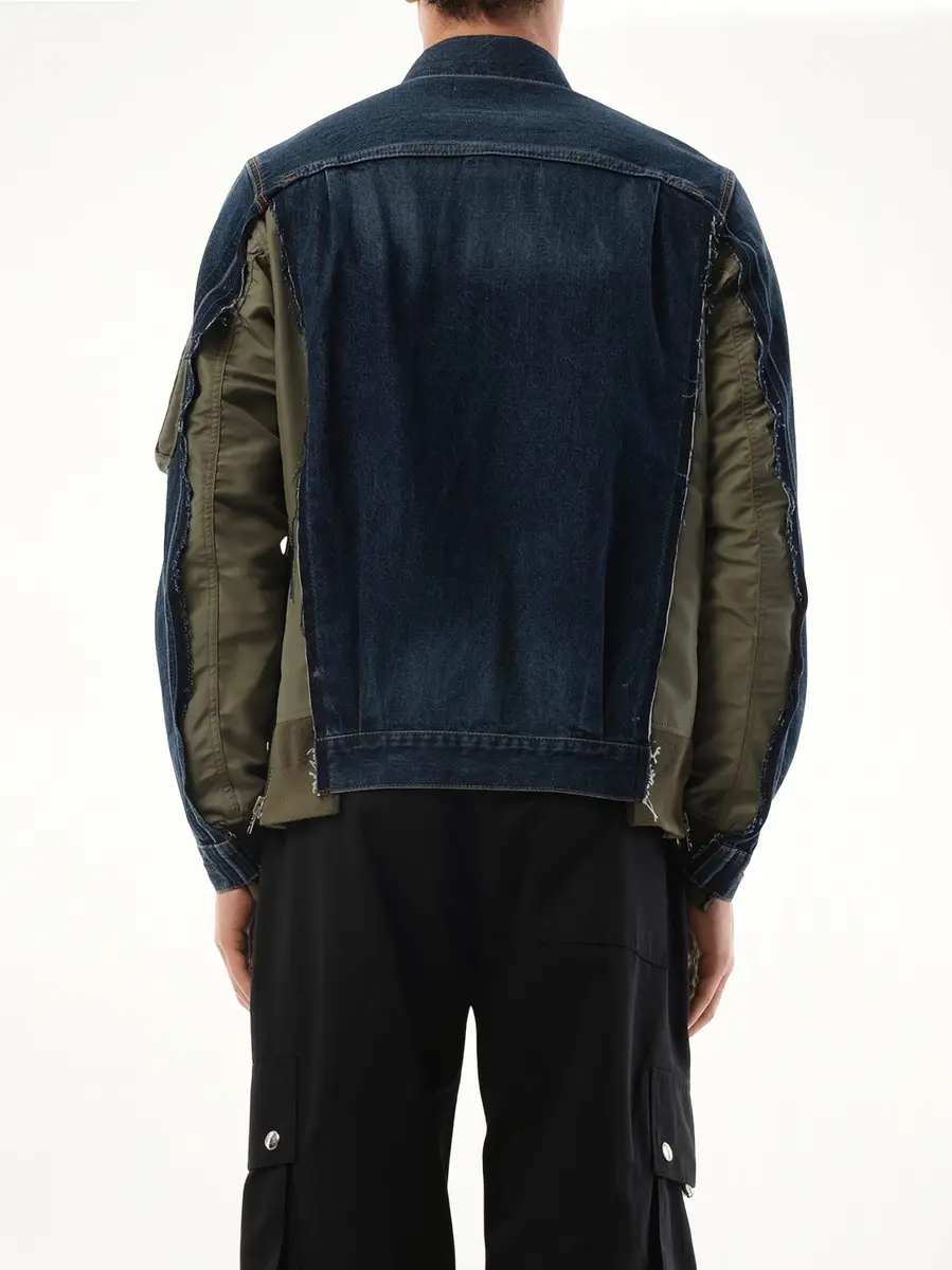 Sacai Denim Nylon Twill Jacket | Thumbnail 6 Sacai Denim Nylon Twill Jacket | Thumbnail 6