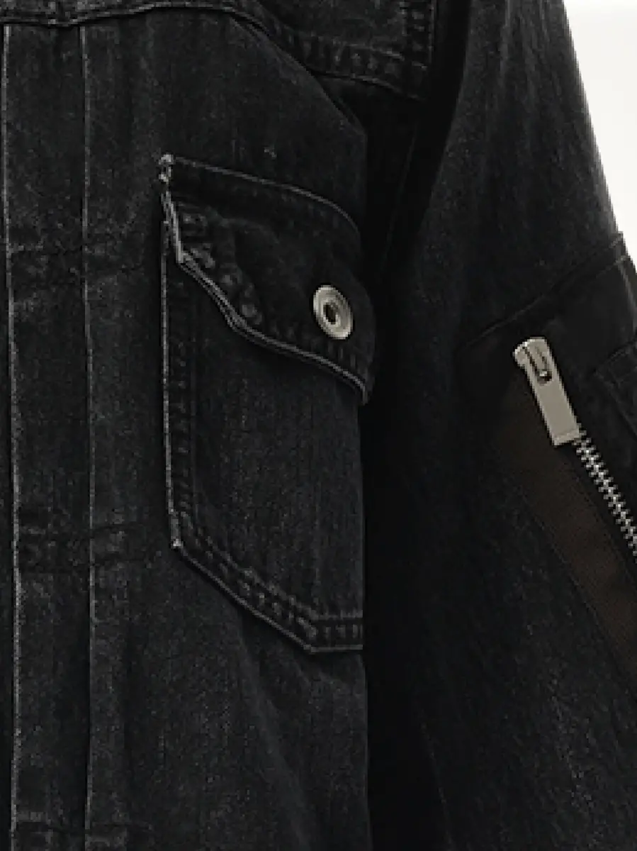 Sacai Denim Nylon Twill Jacket | Thumbnail 2 Sacai Denim Nylon Twill Jacket | Thumbnail 2