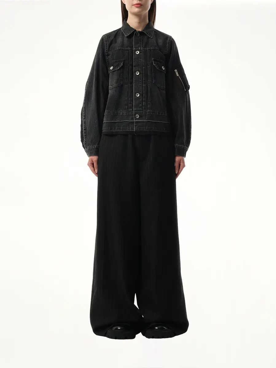 Sacai Denim Nylon Twill Jacket | Thumbnail 4 Sacai Denim Nylon Twill Jacket | Thumbnail 4