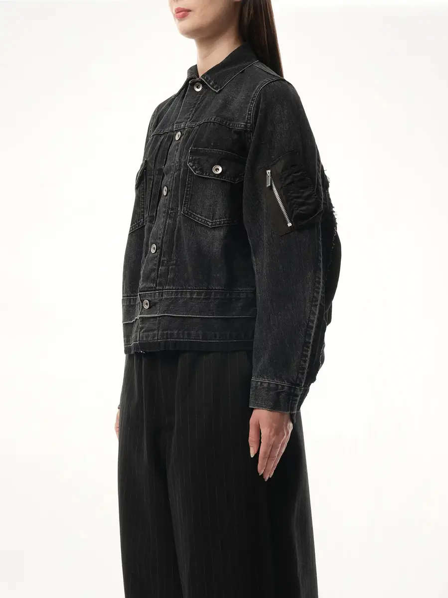 Sacai Denim Nylon Twill Jacket | Thumbnail 5 Sacai Denim Nylon Twill Jacket | Thumbnail 5