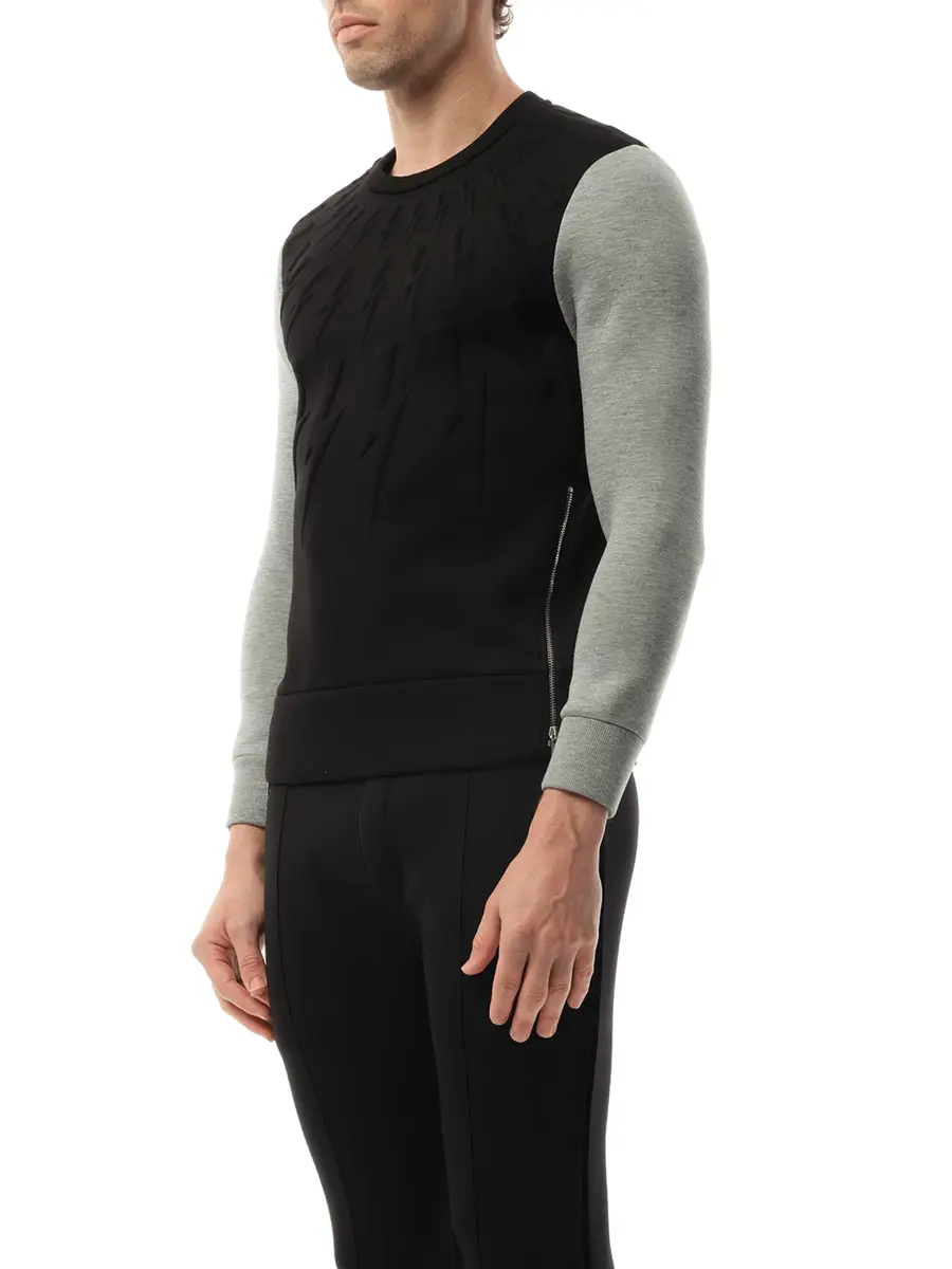 NEIL BARRETT Sweatshirt in Black/grey | Thumbnail 5 NEIL BARRETT Sweatshirt in Black/grey | Thumbnail 5