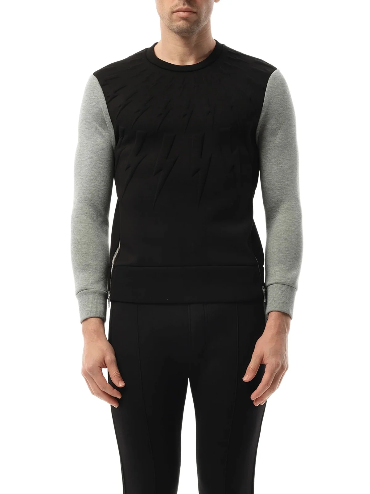 NEIL BARRETT Sweatshirt in Black/grey