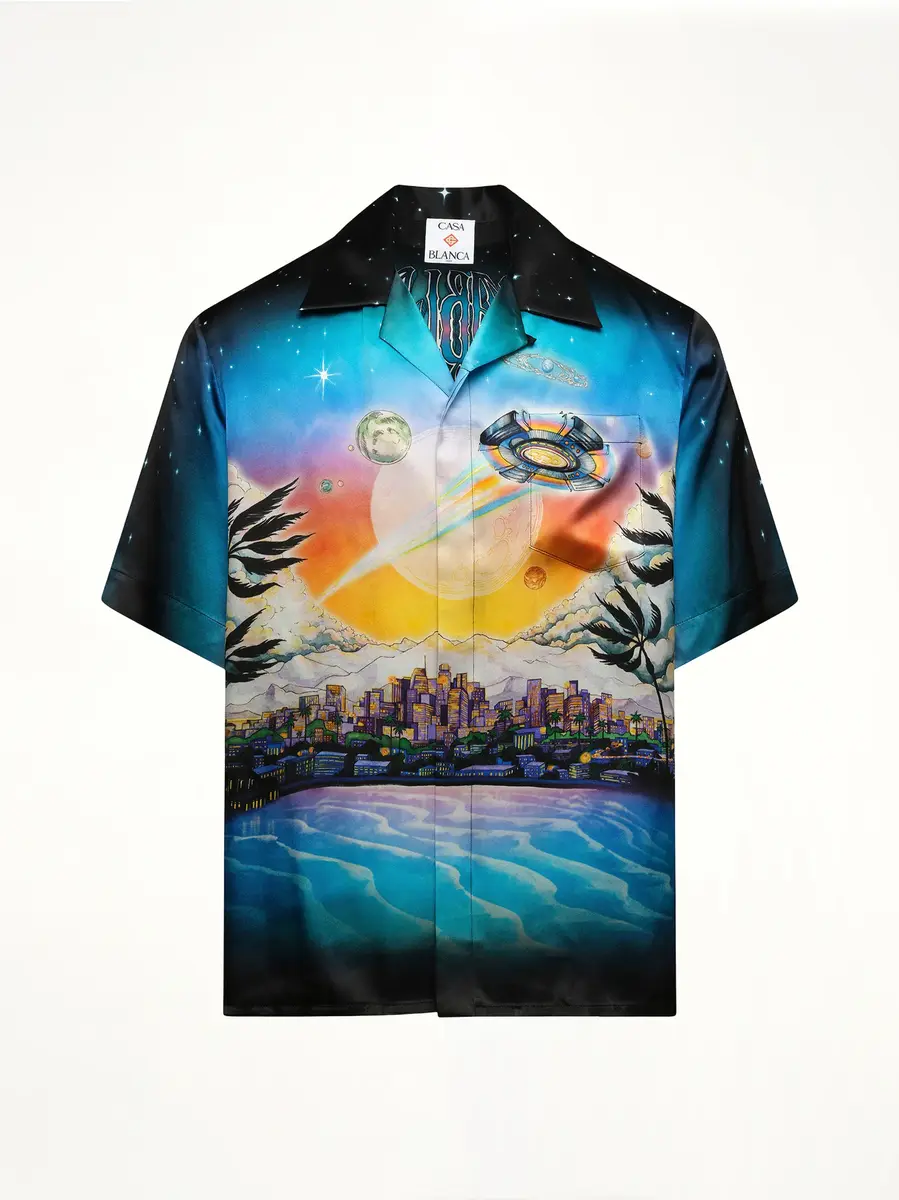 Casablanca La Premonition Cuban Collar Shirt | Thumbnail 3 Casablanca La Premonition Cuban Collar Shirt | Thumbnail 3