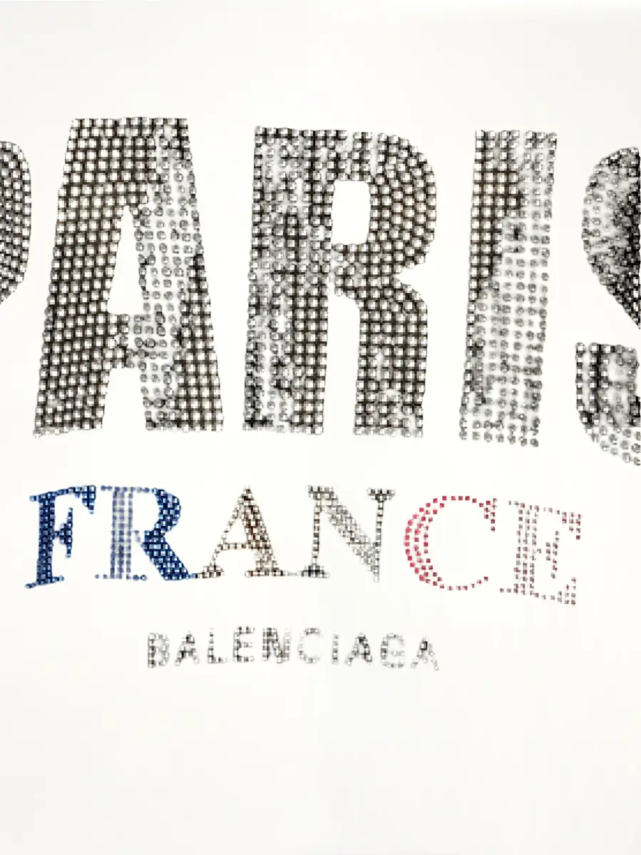Balenciaga Paris Strass Oversized T-shirt | Thumbnail 2 Balenciaga Paris Strass Oversized T-shirt | Thumbnail 2