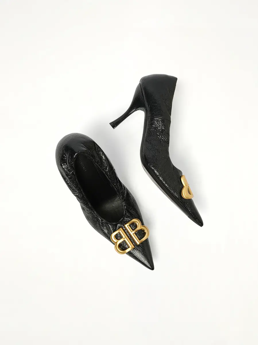 Balenciaga Monaco Pump BB H90 in Black/gold | Thumbnail 4 Balenciaga Monaco Pump BB H90 in Black/gold | Thumbnail 4