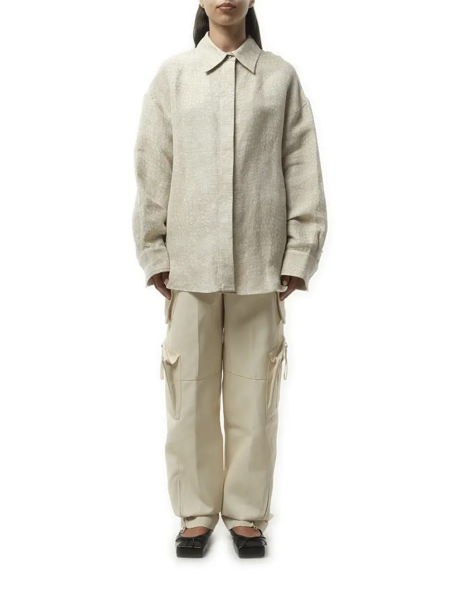 Jacquemus La Chemise Pasadena in Croco Beige | Thumbnail 4 Jacquemus La Chemise Pasadena in Croco Beige | Thumbnail 4