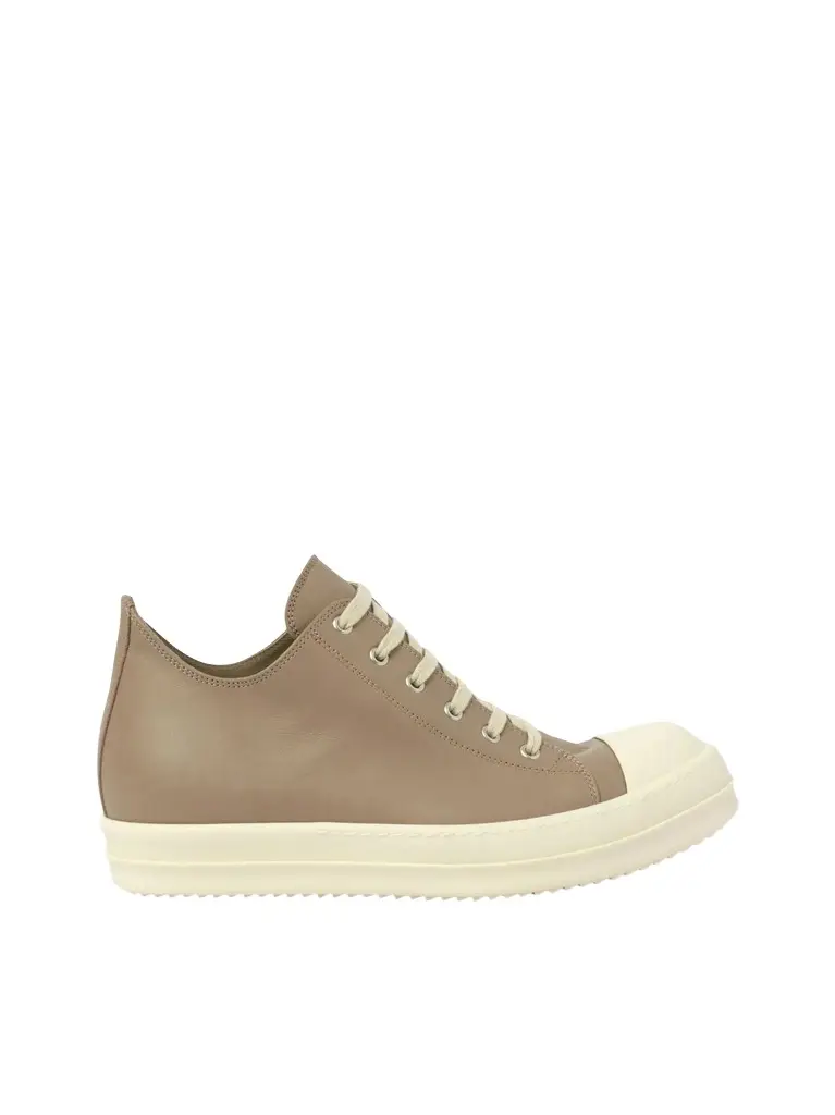 Rick Owens Low Sneaks in Flesh/milk/milk Brown | Image 1 Rick Owens Low Sneaks in Flesh/milk/milk Brown | Image 1