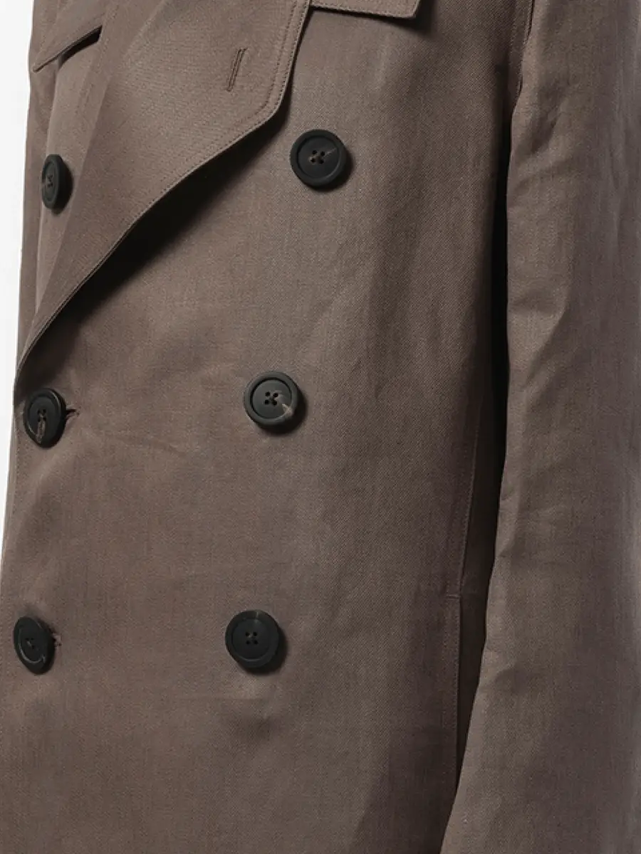 Rick Owens Officer Coat in Dust | Thumbnail 2 Rick Owens Officer Coat in Dust | Thumbnail 2