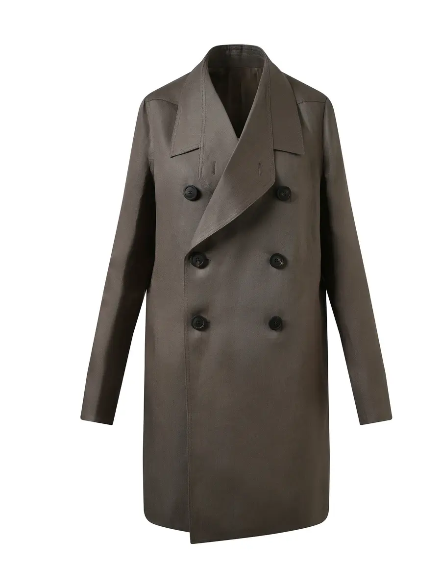 Rick Owens Officer Coat in Dust | Thumbnail 3 Rick Owens Officer Coat in Dust | Thumbnail 3