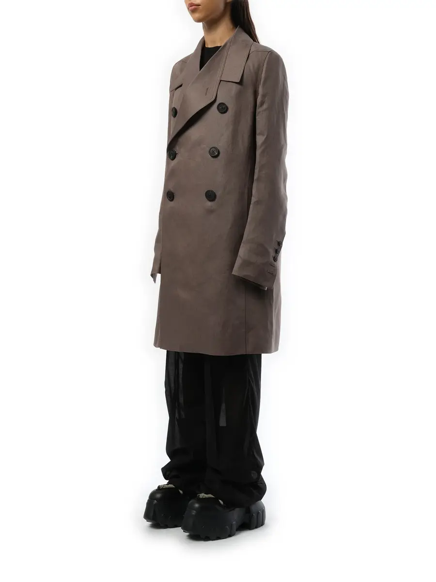 Rick Owens Officer Coat in Dust | Thumbnail 4 Rick Owens Officer Coat in Dust | Thumbnail 4