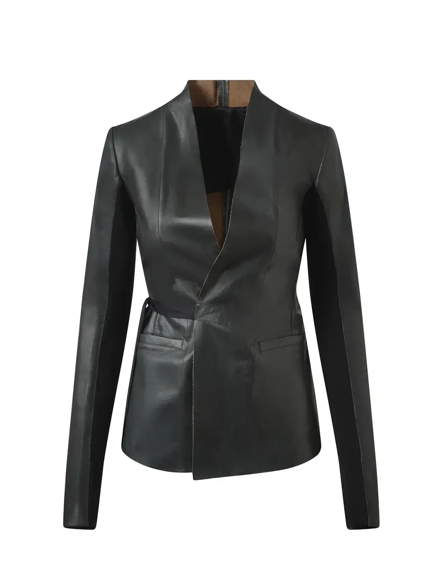 Rick Owens Hollywood Leather Jacket | Thumbnail 3