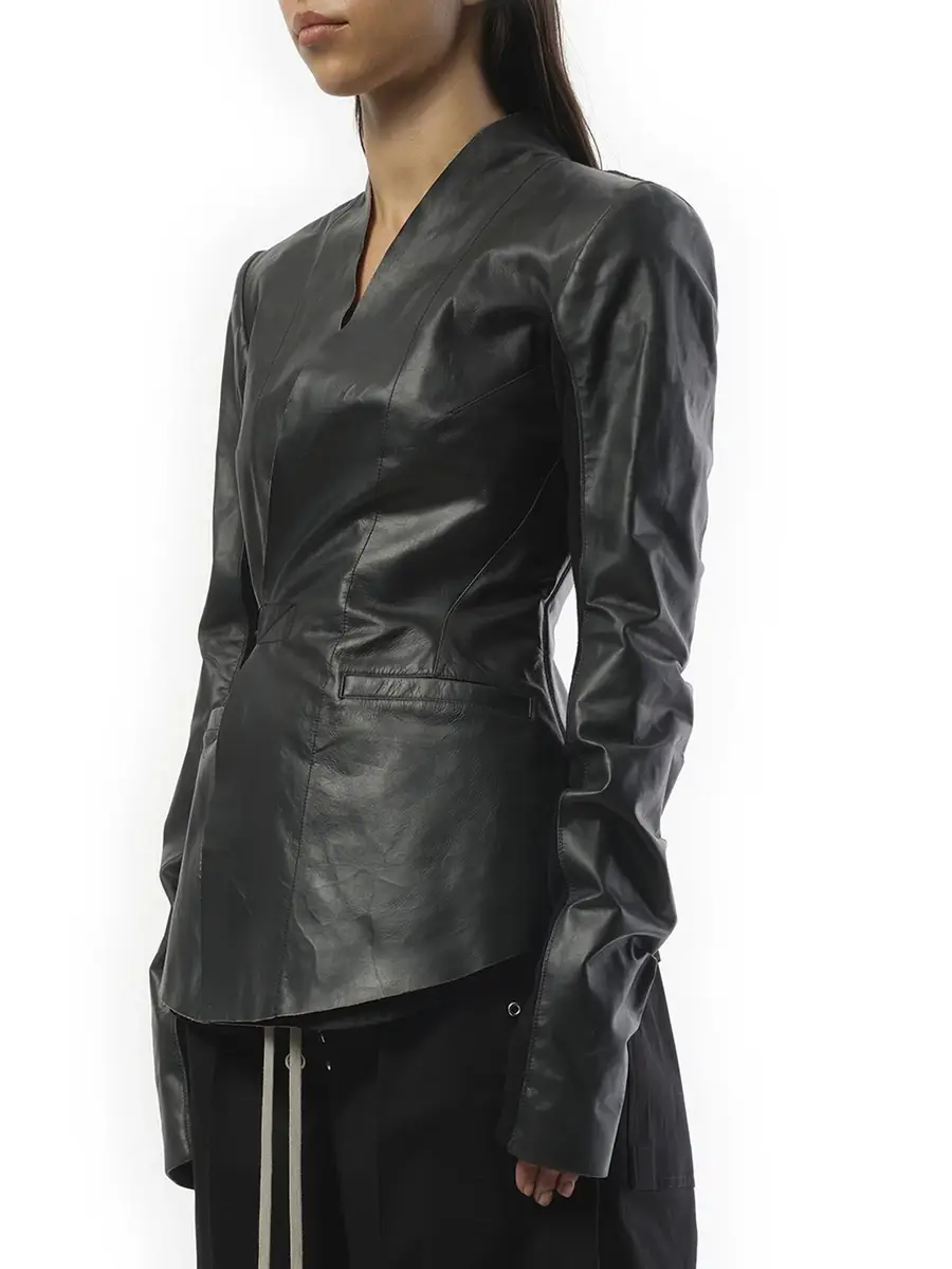 Rick Owens Hollywood Leather Jacket | Thumbnail 5
