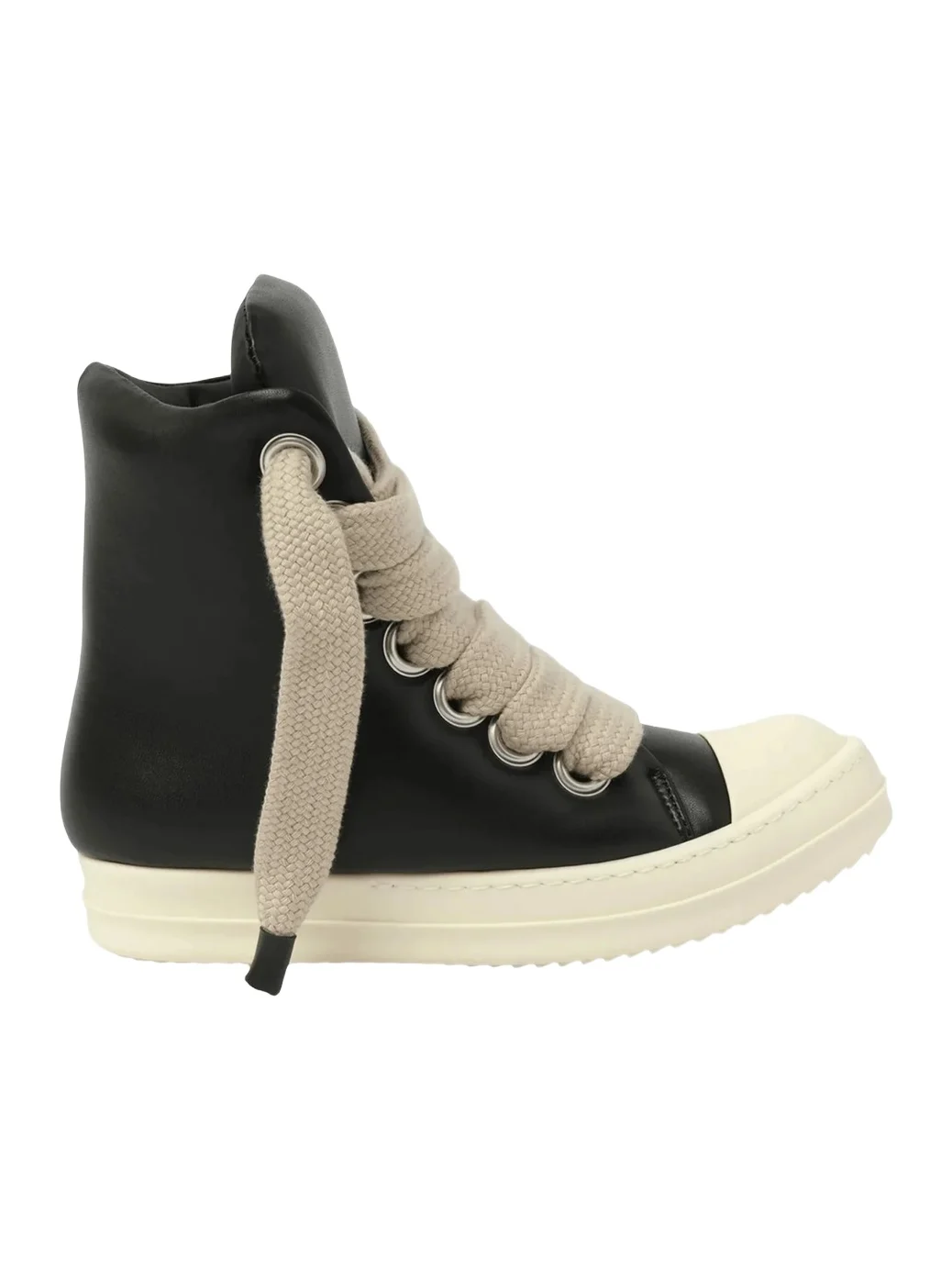 Rick Owens Padded Jumbolaced Sneaker in Black/milk/milk