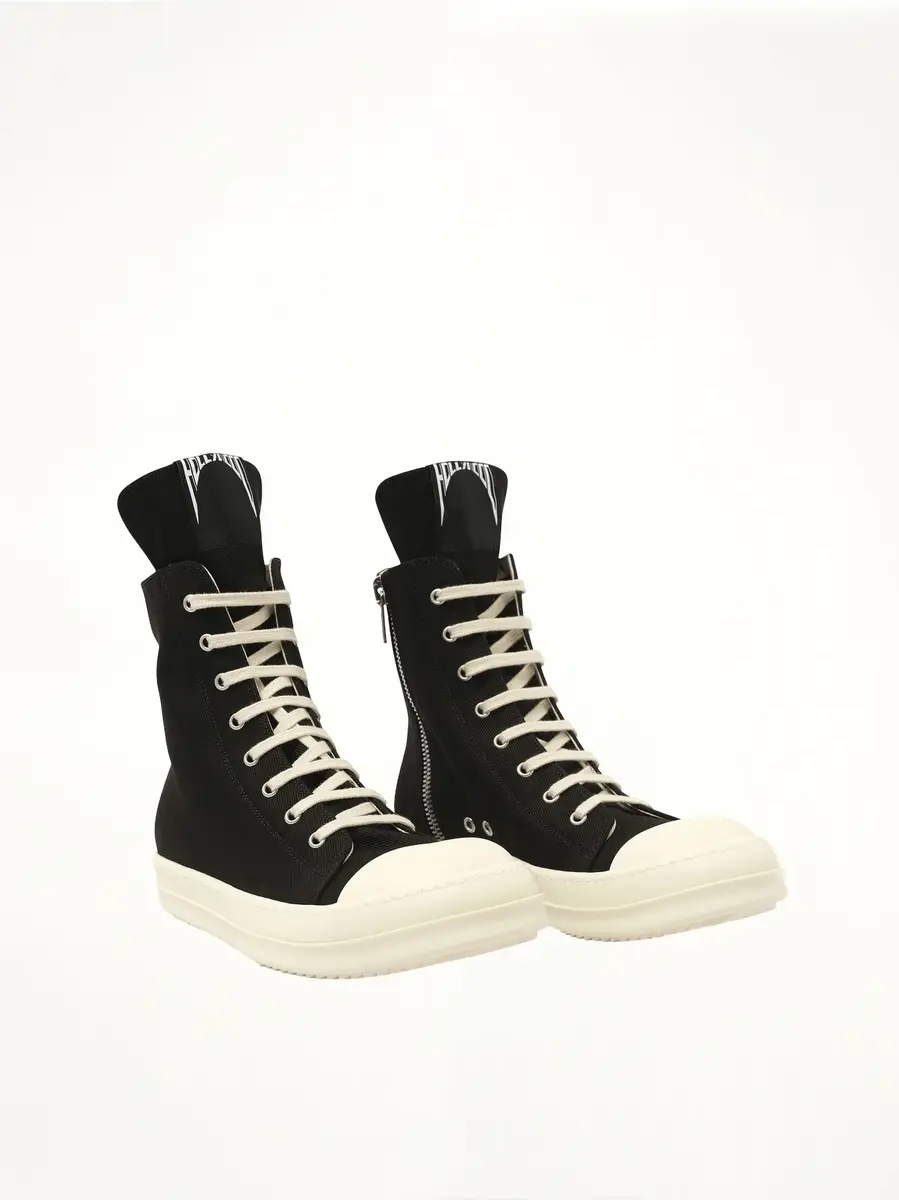 RICK OWENS DRKSHDW Hollywood Sneaks in Black/milk | Thumbnail 3 RICK OWENS DRKSHDW Hollywood Sneaks in Black/milk | Thumbnail 3