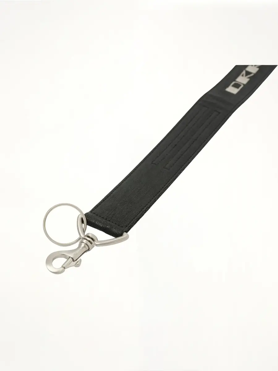 RICK OWENS DRKSHDW Drkshdw Denim Keychain in Black Wax/pearl | Thumbnail 2
