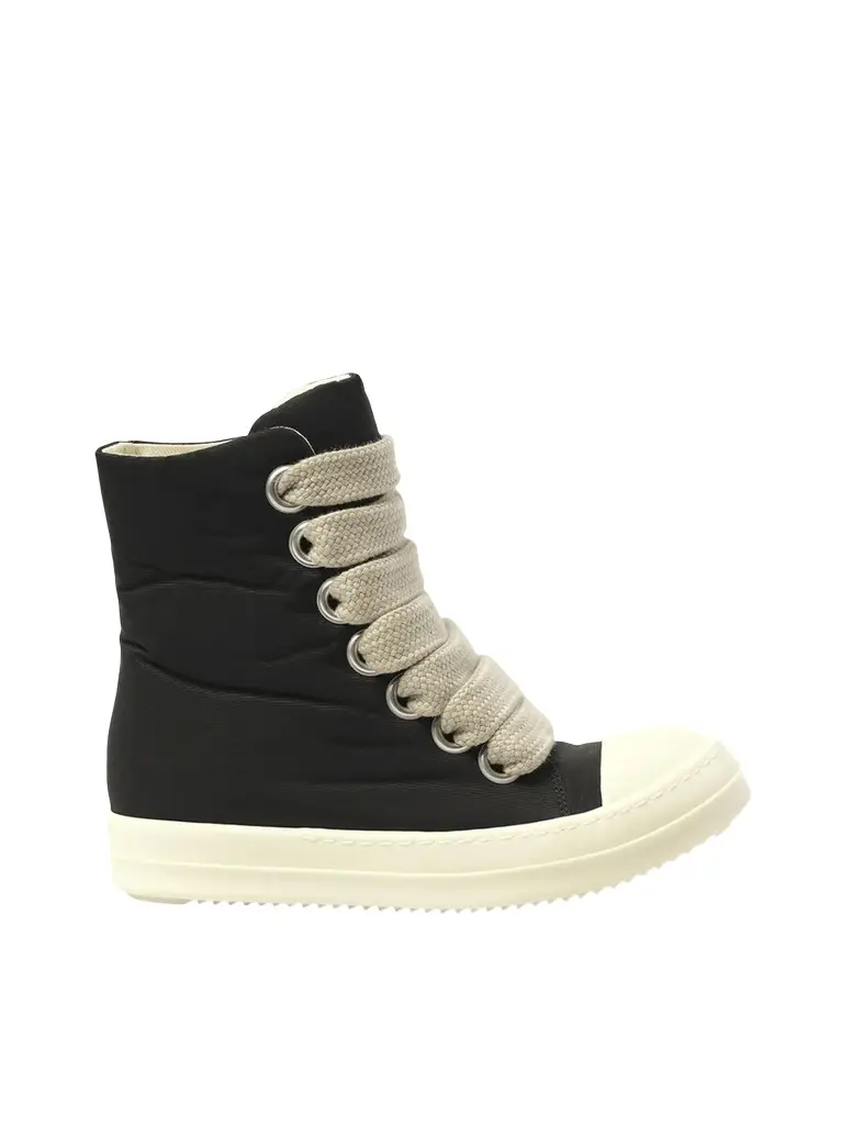 RICK OWENS DRKSHDW Jumbo Lace Puffer Sneaks in Black/milk Black | Image 1 RICK OWENS DRKSHDW Jumbo Lace Puffer Sneaks in Black/milk Black | Image 1