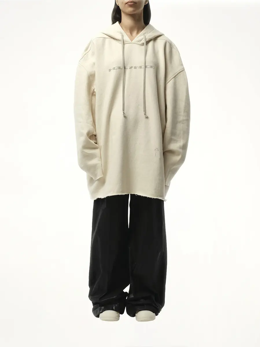 RICK OWENS DRKSHDW Hollywood Peter Hoodie in Natural/pearl | Thumbnail 4 RICK OWENS DRKSHDW Hollywood Peter Hoodie in Natural/pearl | Thumbnail 4