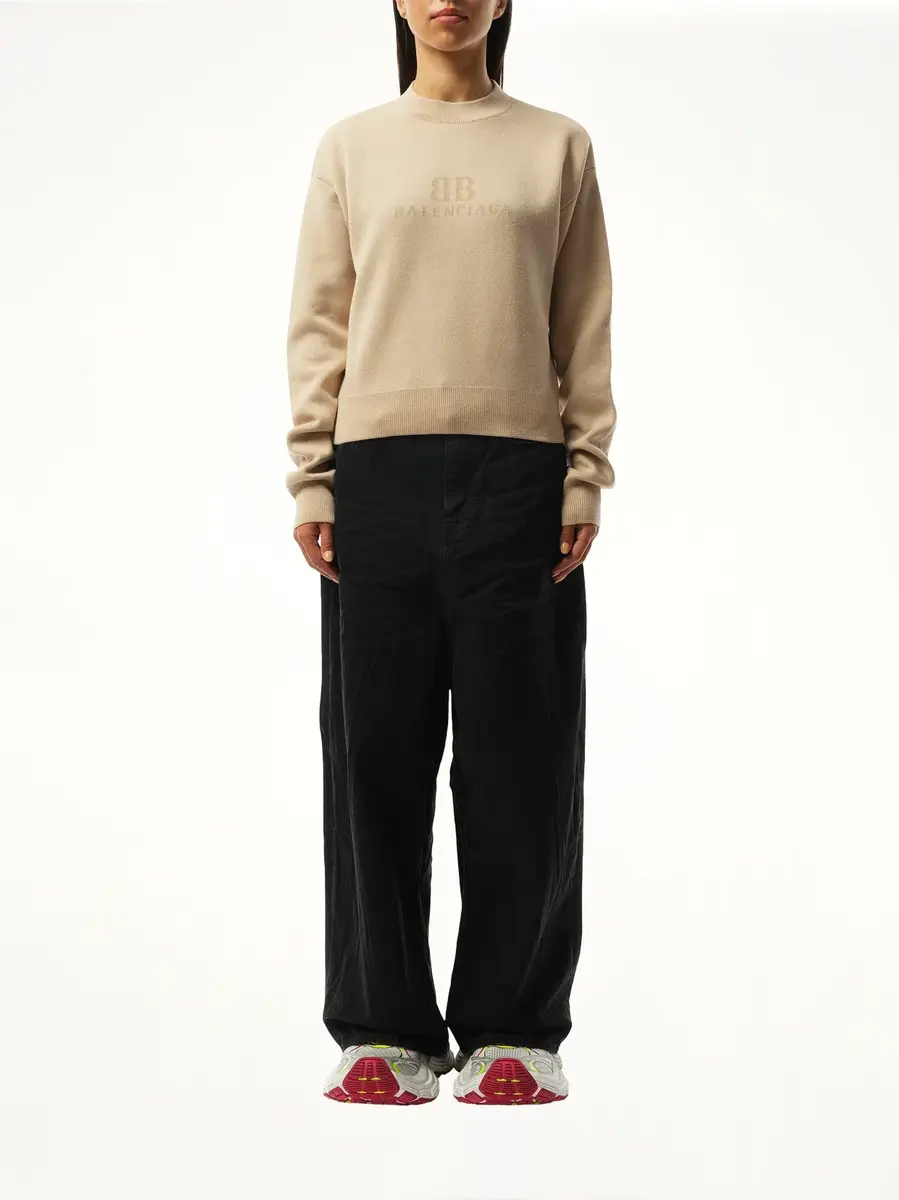 Balenciaga Cropped Sweater | Thumbnail 4 Balenciaga Cropped Sweater | Thumbnail 4