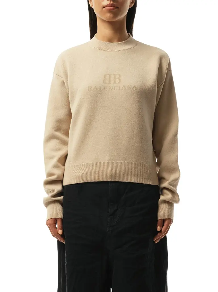 Balenciaga Cropped Sweater | Image 1 Balenciaga Cropped Sweater | Image 1