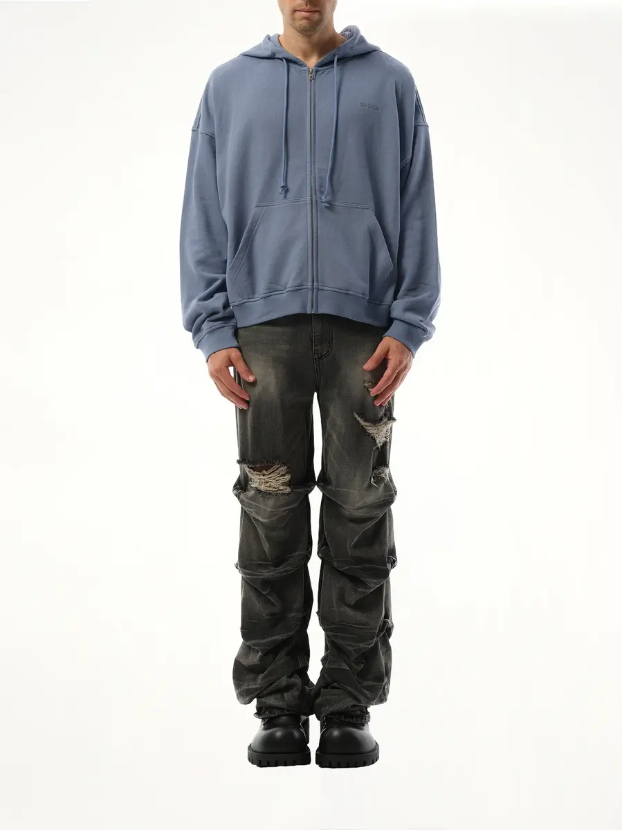 We11Done Twin All Around Hoodie Zip-up in Sky | Thumbnail 4 We11Done Twin All Around Hoodie Zip-up in Sky | Thumbnail 4