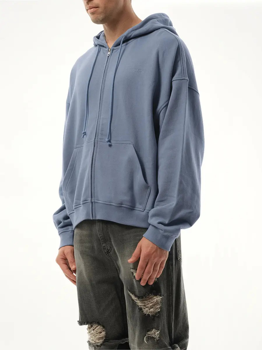 We11Done Twin All Around Hoodie Zip-up in Sky | Thumbnail 5 We11Done Twin All Around Hoodie Zip-up in Sky | Thumbnail 5