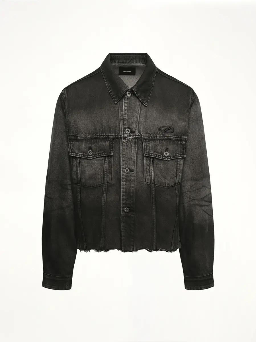 We11Done Dark-spray Detail Denim Jacket | Thumbnail 3