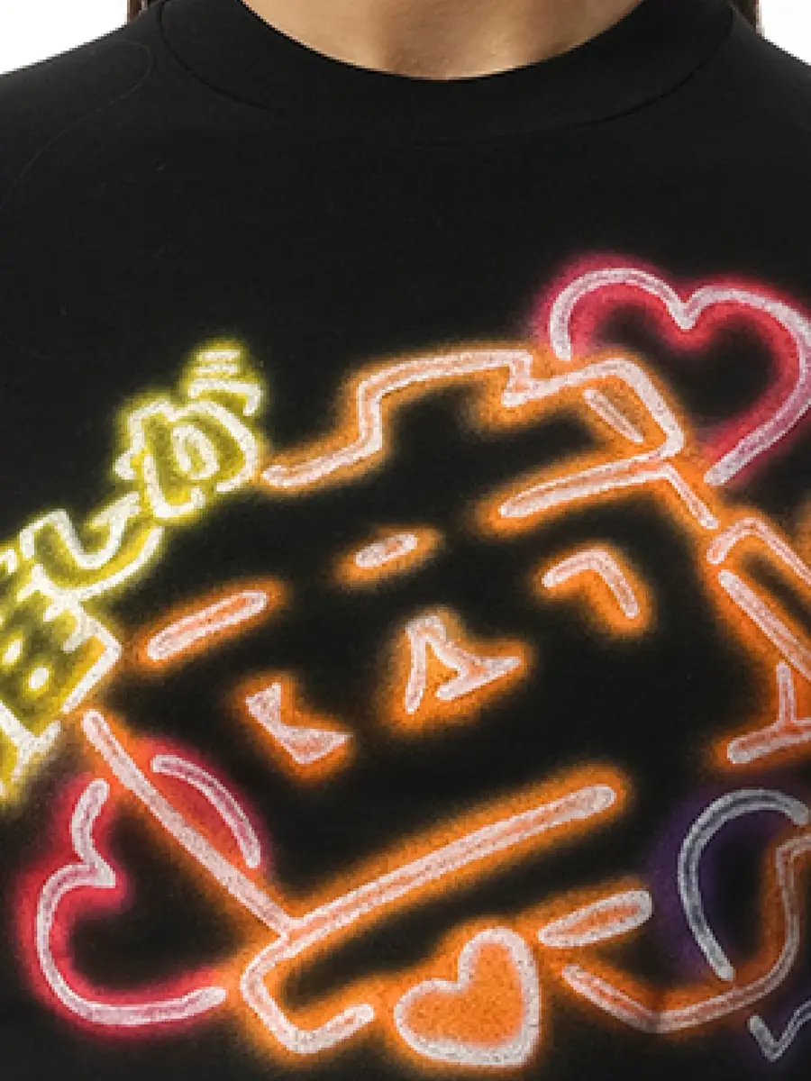DOUBLET Japanese Fan-service Neon Paint T-shirt | Thumbnail 2 DOUBLET Japanese Fan-service Neon Paint T-shirt | Thumbnail 2