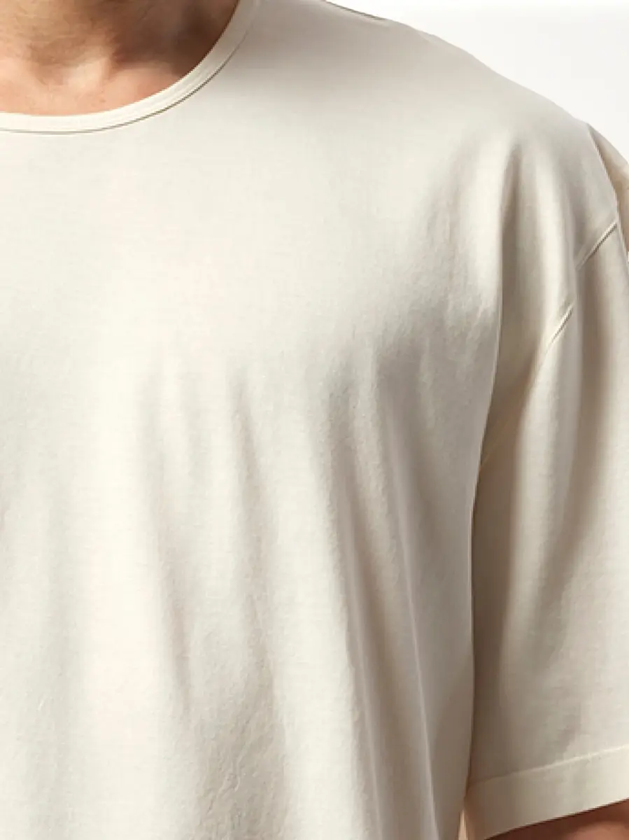 Lemaire Relaxed T-shirt in Chalk White | Thumbnail 2 Lemaire Relaxed T-shirt in Chalk White | Thumbnail 2