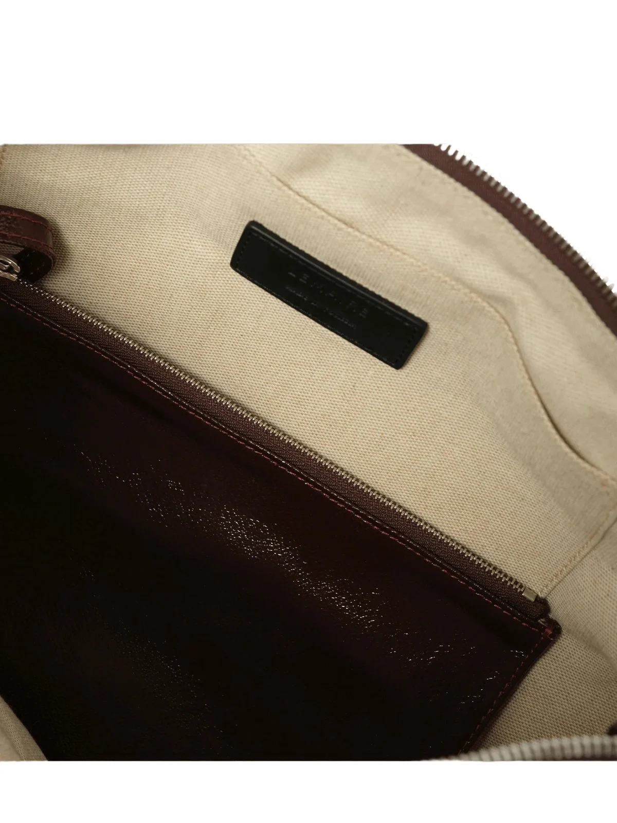 Croissant Large Coated Cotton Bag in Chocolate Fondant