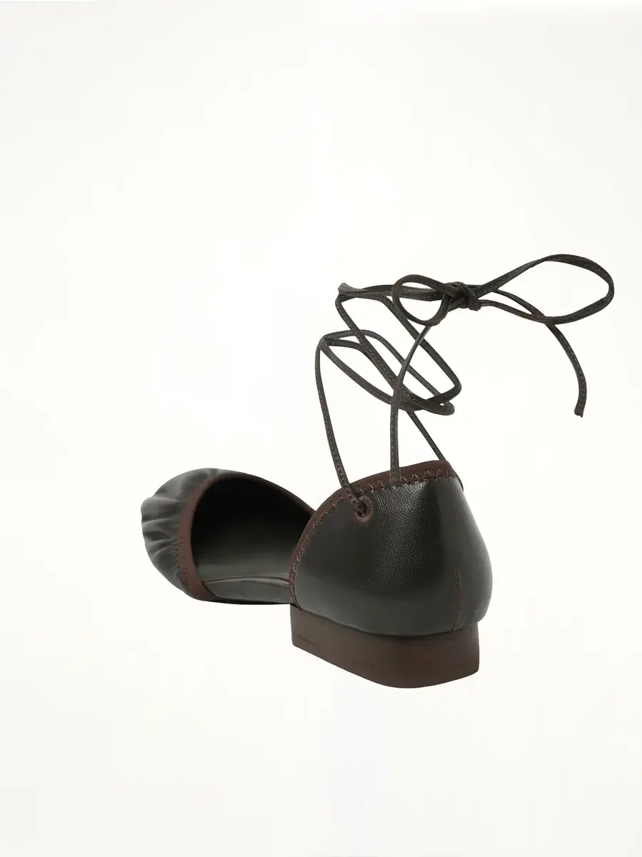 Lemaire Micro Ballerina Flat in Dark Chocolate Brown | Thumbnail 2 Lemaire Micro Ballerina Flat in Dark Chocolate Brown | Thumbnail 2