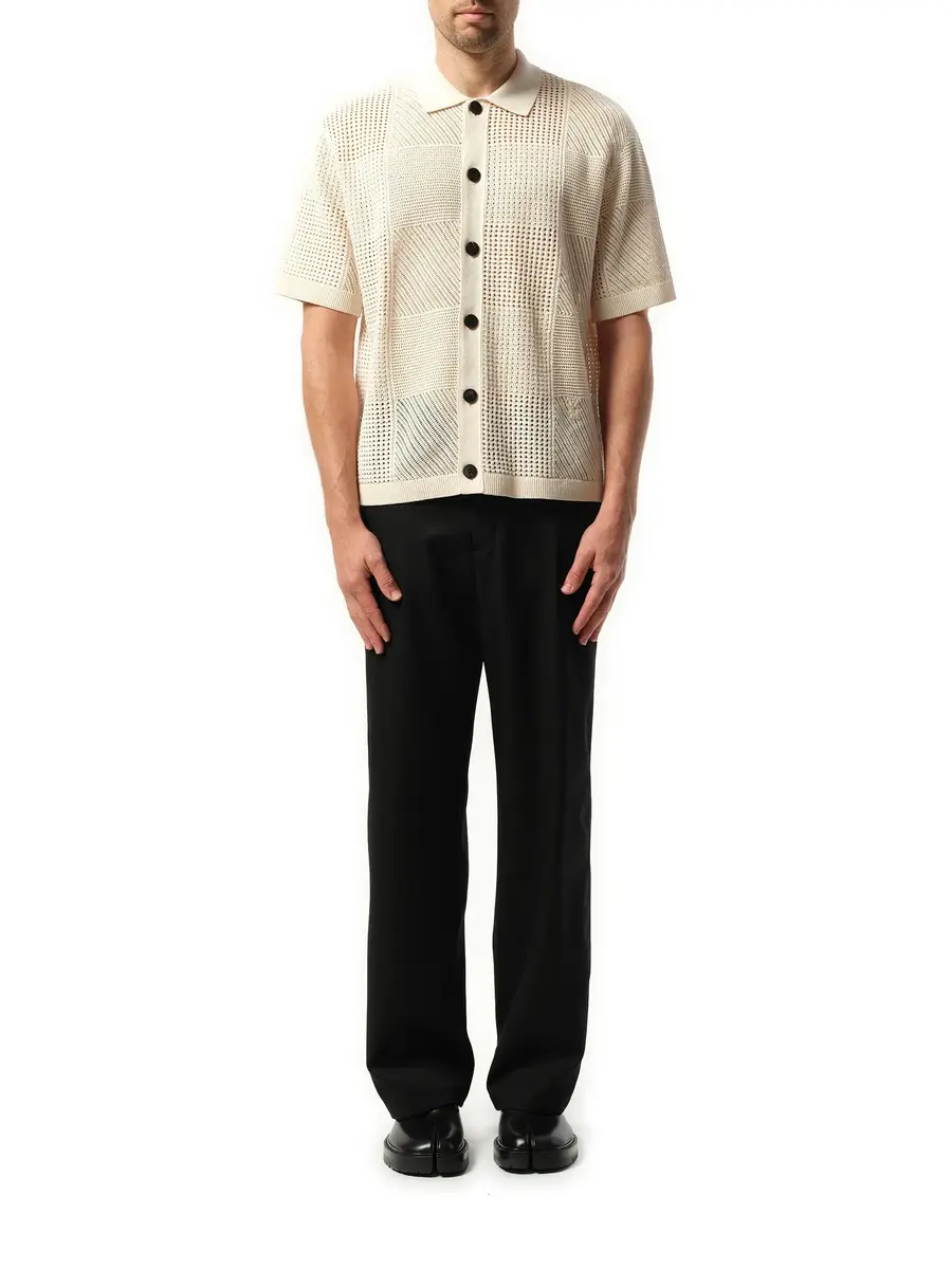 WOOYOUNGMI Crochet Shirt in Ivory | Thumbnail 4 WOOYOUNGMI Crochet Shirt in Ivory | Thumbnail 4