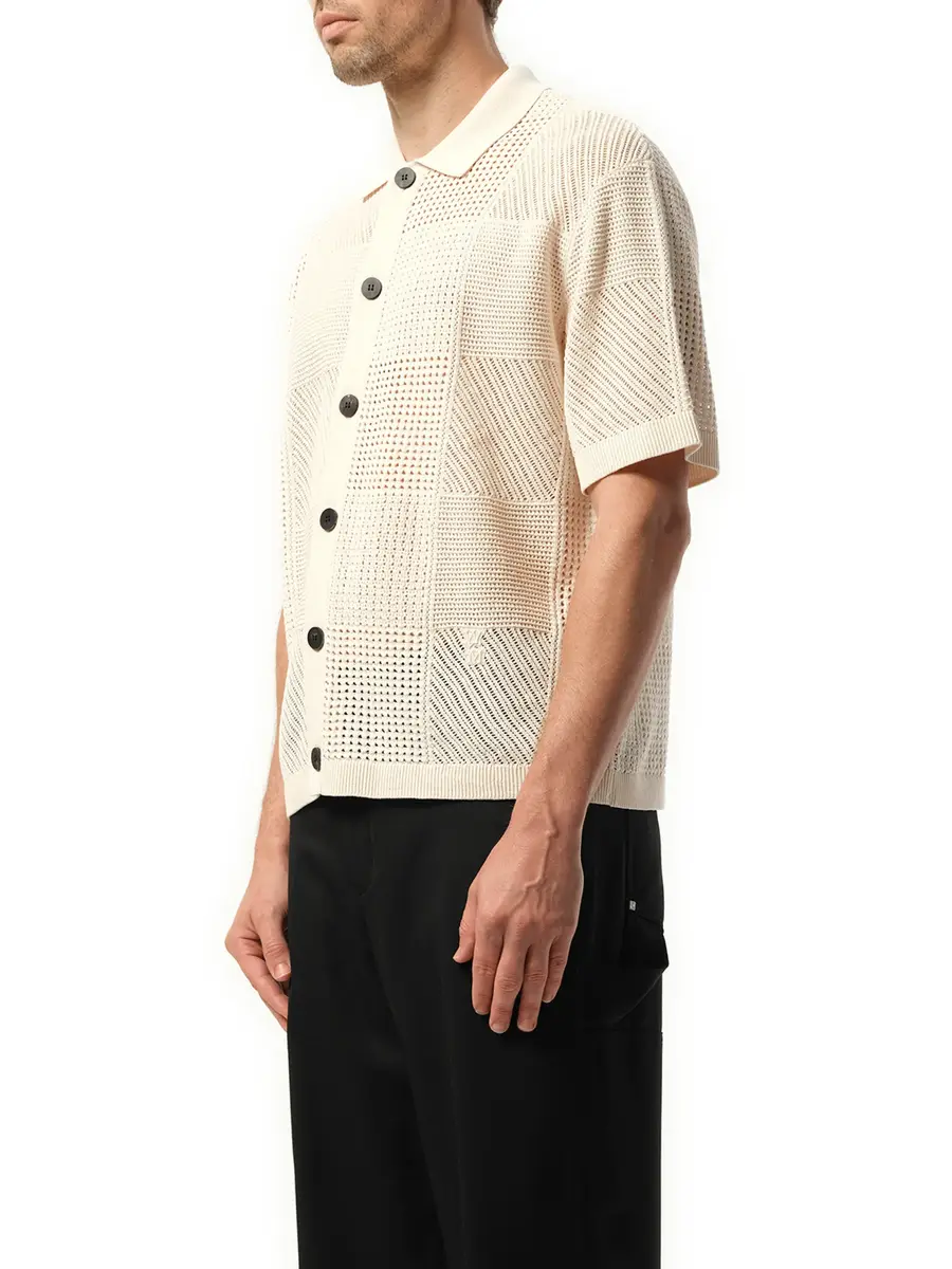 WOOYOUNGMI Crochet Shirt in Ivory | Thumbnail 5 WOOYOUNGMI Crochet Shirt in Ivory | Thumbnail 5