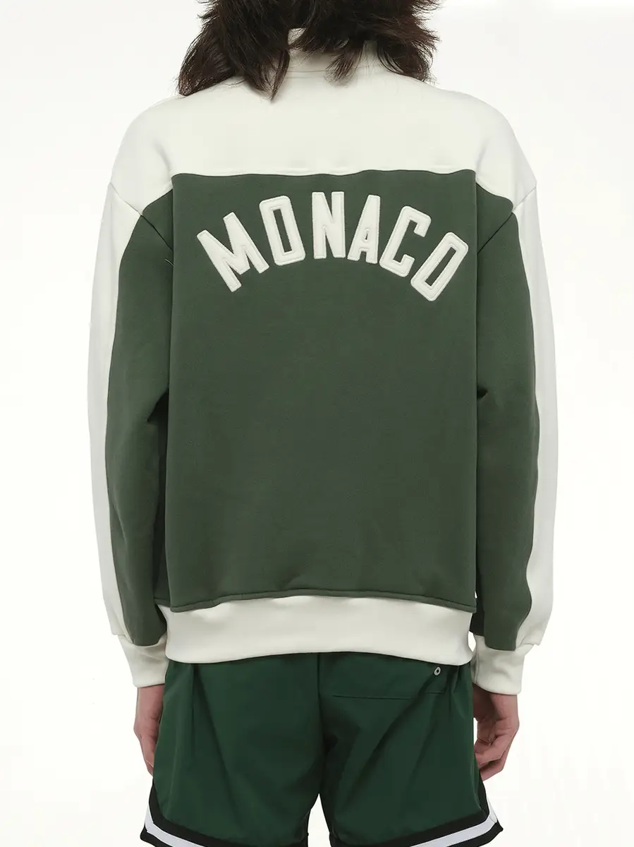 Rhude Rhude Monaco Half-zip Sweatshirt in Hunter Green/cream Green | Thumbnail 2 Rhude Rhude Monaco Half-zip Sweatshirt in Hunter Green/cream Green | Thumbnail 2