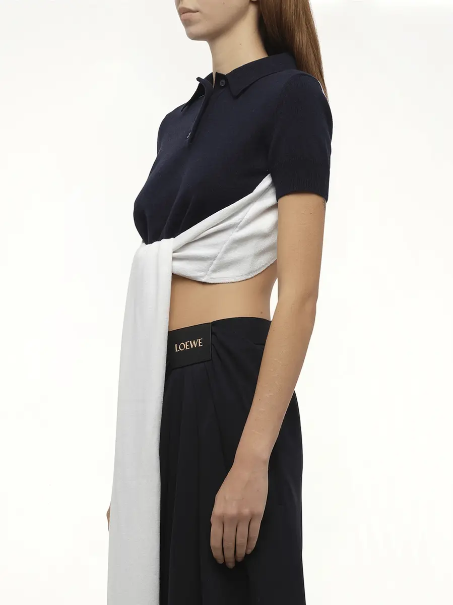 Loewe Polo Sweater in Navy/ecru | Thumbnail 2 Loewe Polo Sweater in Navy/ecru | Thumbnail 2