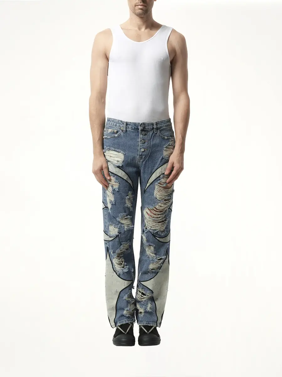THUG CLUB TC Leather Washing Denim Pants War Ver | Thumbnail 4 THUG CLUB TC Leather Washing Denim Pants War Ver | Thumbnail 4
