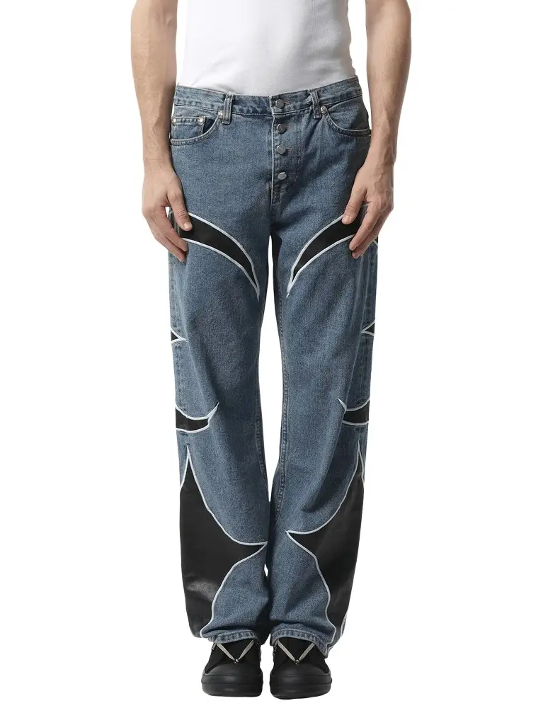 THUG CLUB TC Leather Washing Denim Pants | Image 1 THUG CLUB TC Leather Washing Denim Pants | Image 1