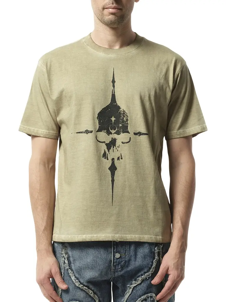 THUG CLUB Peace T-shirt in Desert Beige