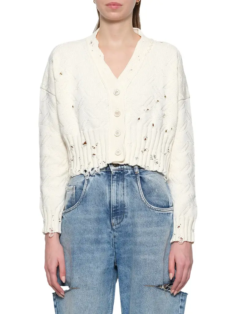 Marni Jacquard Dishevelled Cardigan