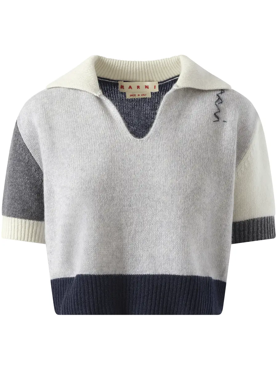 Marni V Neck Boxy Sweater in Sodium | Thumbnail 3 Marni V Neck Boxy Sweater in Sodium | Thumbnail 3