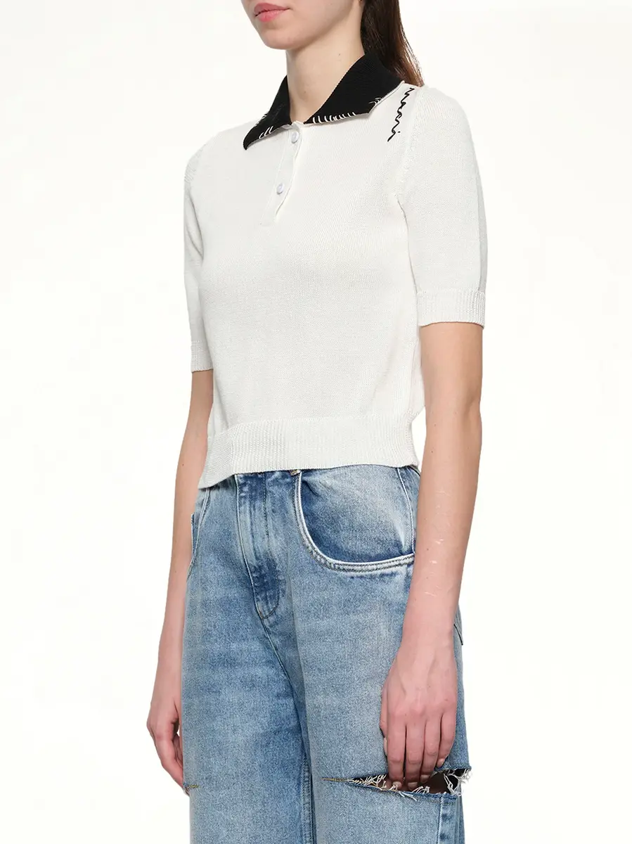 Marni Short Sleeve Knit Polo | Thumbnail 2