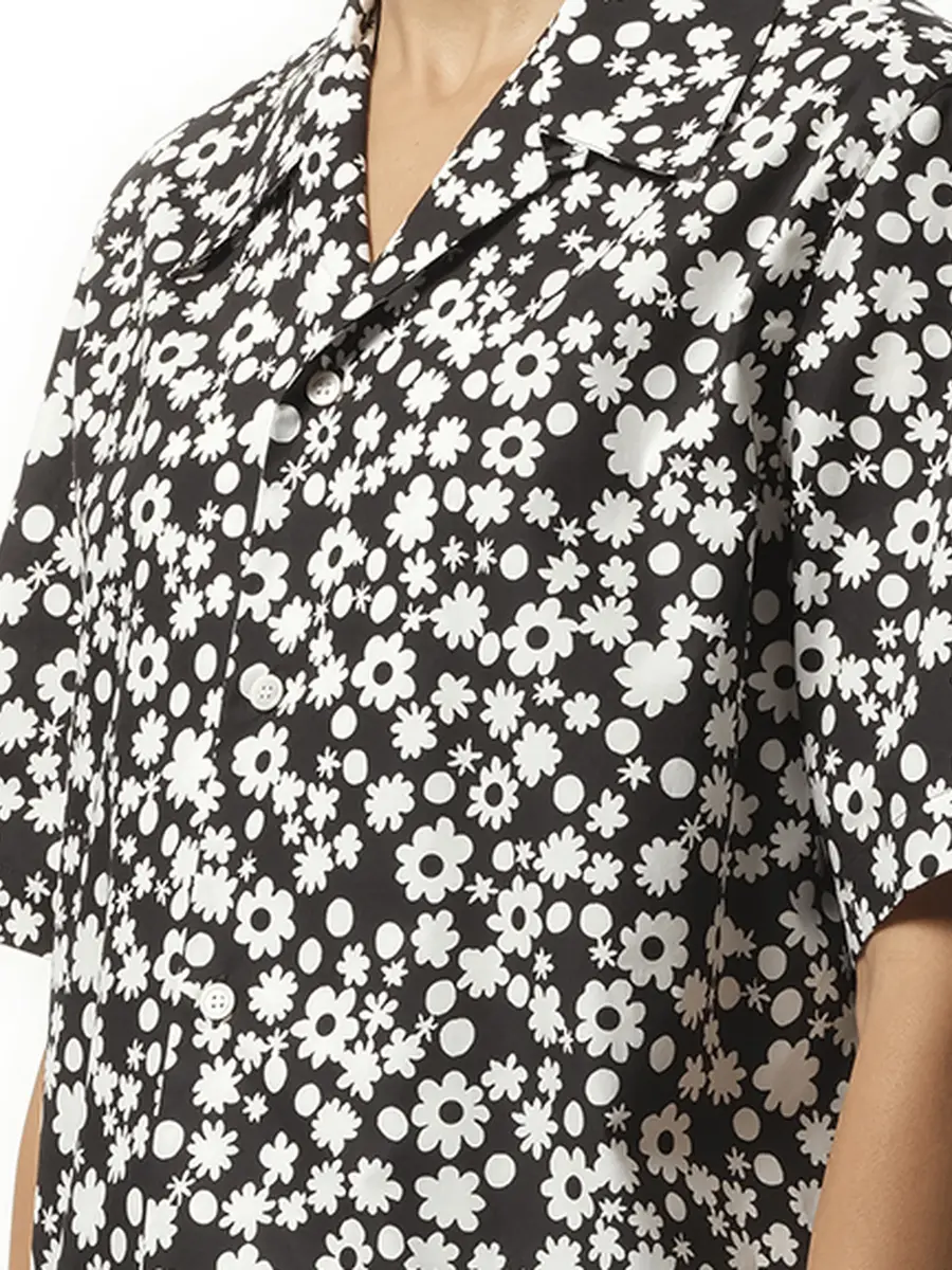 Marni Flower Print Short Sleeve Shirt | Thumbnail 2 Marni Flower Print Short Sleeve Shirt | Thumbnail 2
