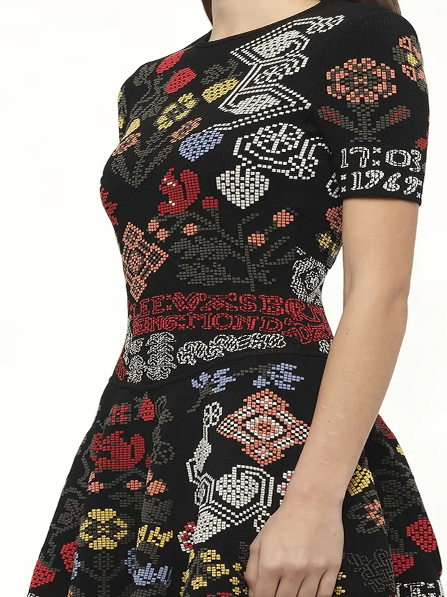 Alexander McQueen Knit Dress in Multi Multicolour | Thumbnail 2