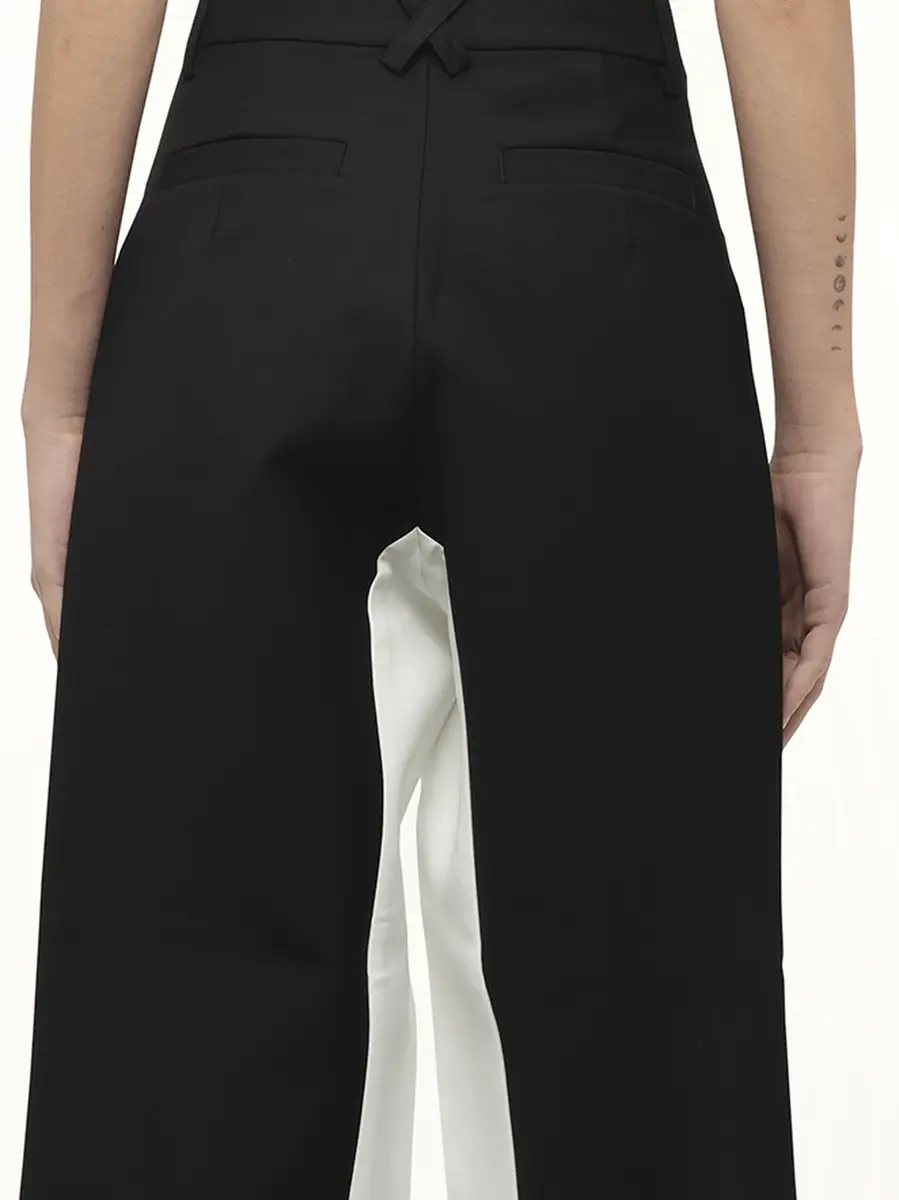 FAX COPY EXPRESS Black & White Stitched Suit Pants in | Thumbnail 2 FAX COPY EXPRESS Black & White Stitched Suit Pants in | Thumbnail 2