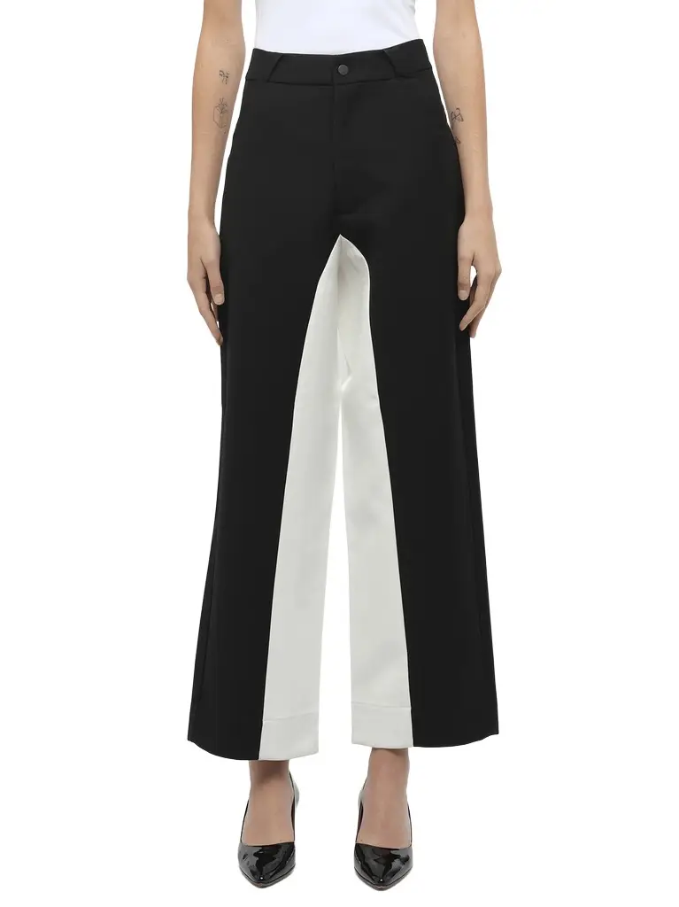 FAX COPY EXPRESS Black & White Stitched Suit Pants in | Image 1 FAX COPY EXPRESS Black & White Stitched Suit Pants in | Image 1