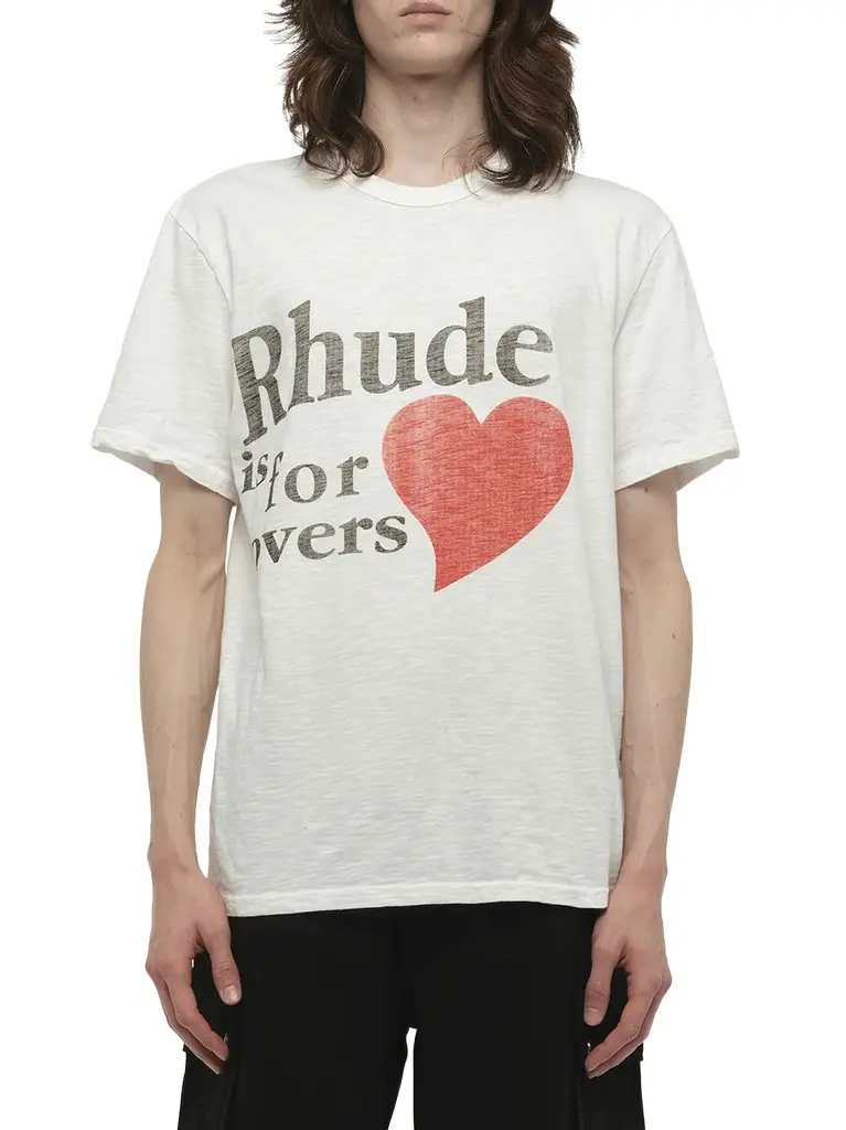 Rhude Rhude Lovers Slub Tee | Image 1 Rhude Rhude Lovers Slub Tee | Image 1