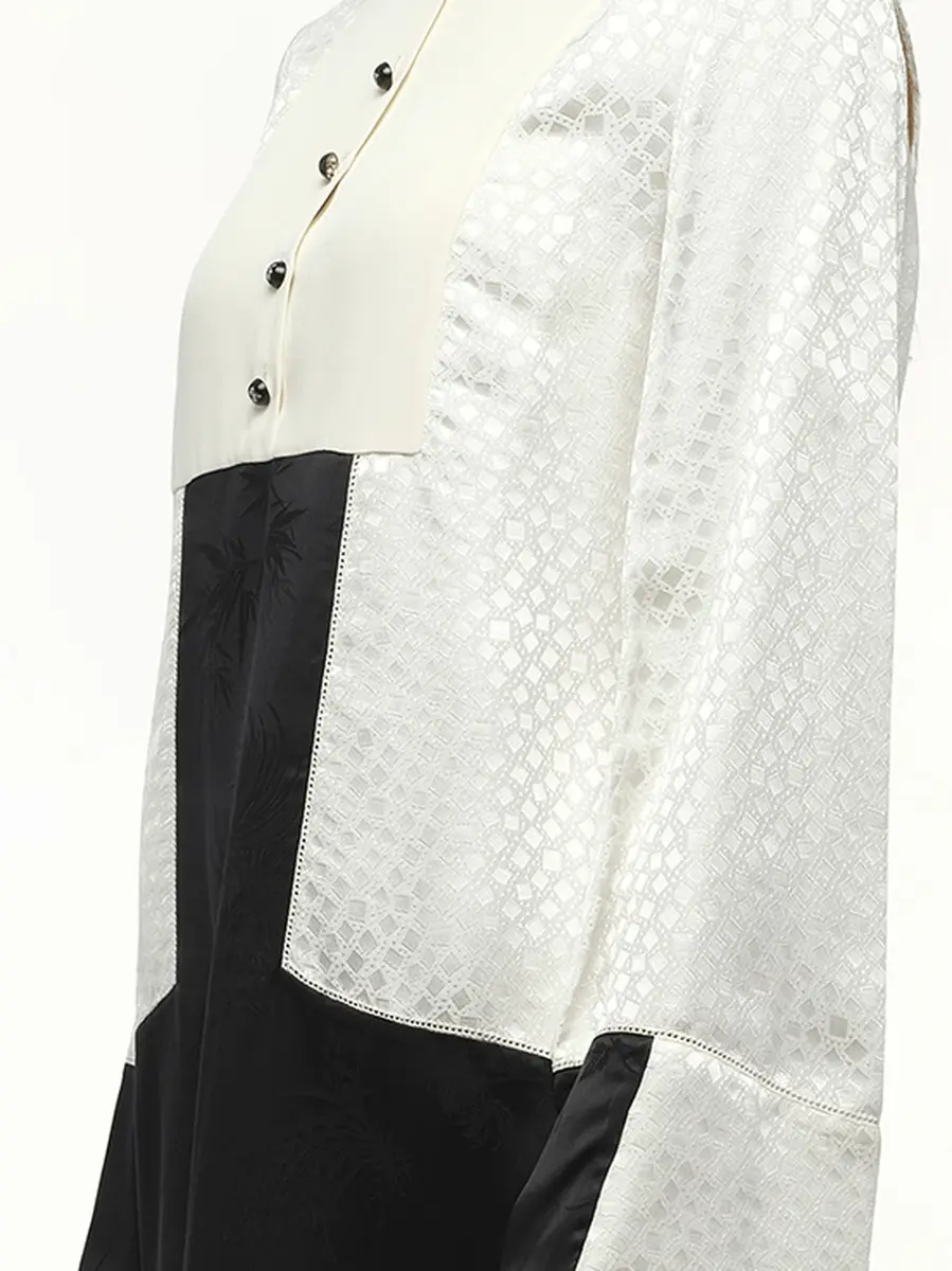 Alexander McQueen Amq - Dress in Bone/blk | Thumbnail 2 Alexander McQueen Amq - Dress in Bone/blk | Thumbnail 2