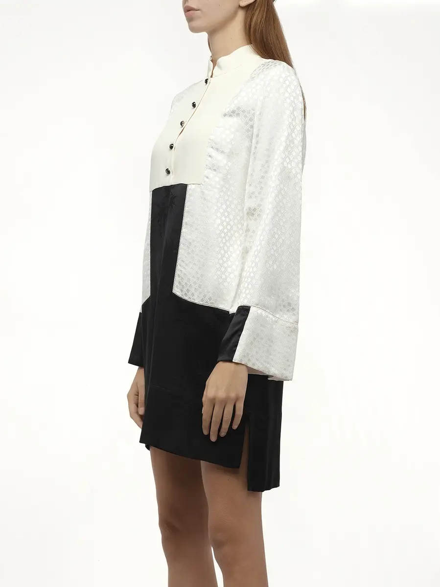 Alexander McQueen Amq - Dress in Bone/blk | Thumbnail 3 Alexander McQueen Amq - Dress in Bone/blk | Thumbnail 3