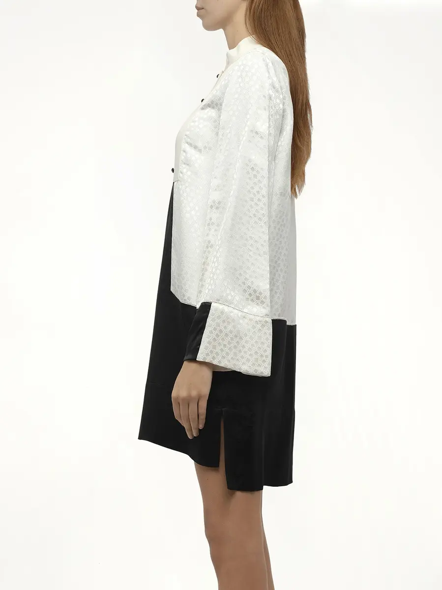 Alexander McQueen Amq - Dress in Bone/blk | Thumbnail 5 Alexander McQueen Amq - Dress in Bone/blk | Thumbnail 5